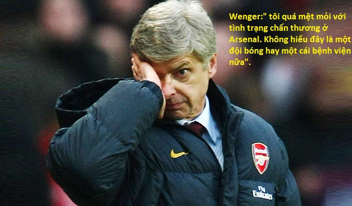 Với một đội hình sứt mẻ nặng nề, HLV Wenger của Arsenal đang mệt mỏi vì không biết xếp đội hình nào đá chính. Chính vì lực lượng mỏng nên trận đấu vừa qua họ đã để Hull City cầm hòa 2-2.