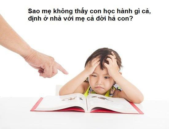 Con chểnh mảng trong việc học hành khiến mẹ bất an.
