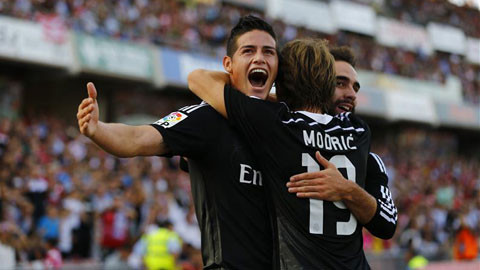 Granada 0-4 Real Madrid: với một ngày thi đấu thăng hoa của Ronaldo và đặc biệt là James Rodriguez thì Real Madrid đã có chiến thắng dễ dàng trước một Granada thi đấu thiếu màu sắc.