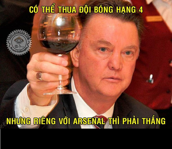 MU của Van Gaal có thể thua đội hạng 4 tới 3-1 nhưng với Arsenal thì phải thắng.