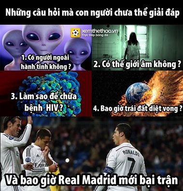 Câu hỏi bao giờ Real Madrid thất bại là một câu hỏi khó có lời giải thích mùa này. Từ đầu mùa giải tới giờ, họ chưa biết tới mùi thất bại.