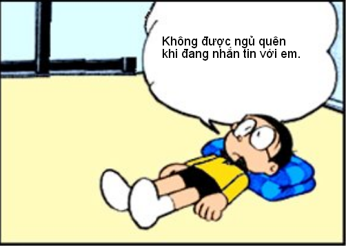 Không được ngủ quên khi đang nhắn tin với các nàng, các nàng luôn muốn mình là người được chúc ngủ ngon.