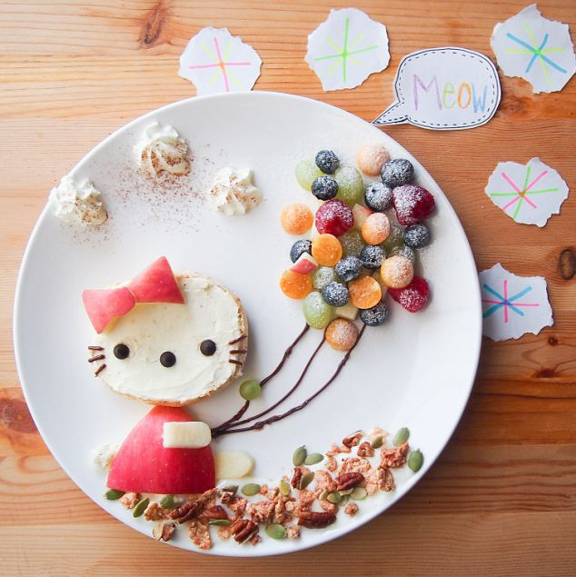 Bánh 'kitty' với nhiều loại quả