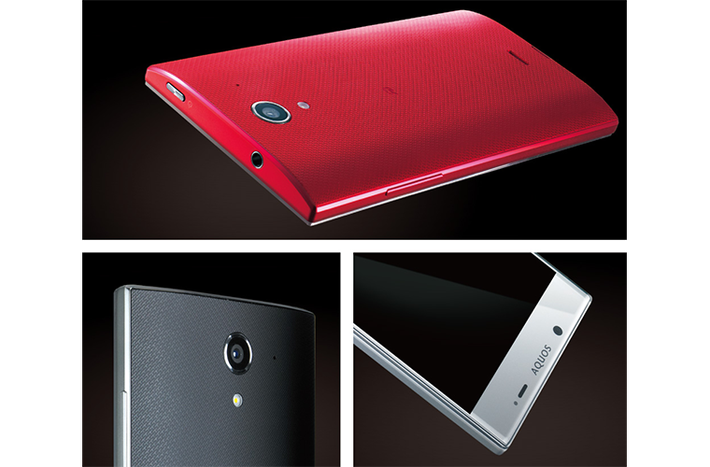 AQUOS Crystal X có ba phiên bản màu là đen, trắng và hồng.