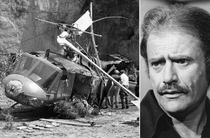 Nam diễn viên Vic Morrow thiệt mạng khi bị một chiếc trực thăng đâm vào khi đang quay Twilight Zone:The Movie ở Ventura, California. Khi ngôi sao 53 tuổi cùng hai diễn viên nhí 6 và 7 tuổi đóng cảnh chạy khỏi chiếc trực thăng thì bỗng hiệu ứng nổ trục trặc làm hỏng chiếc trực thăng bay thấp quay vòng mất kiểm soát và đâm xuống đất làm cả ba diễn viên tử nạn ngay lập tức.