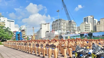 Hà Nội tiếp nhận 655 cán bộ, chiến sĩ CSGT phục vụ Đại lễ A80
