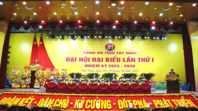 Khai mạc Đại hội đại biểu Đảng bộ tỉnh Tây Ninh lần thứ I, nhiệm kỳ 2025-2030 với chủ đề: “Đoàn kết-Dân chủ-Kỷ cương-Đột phá-Phát triển”. 1-7312.jpg