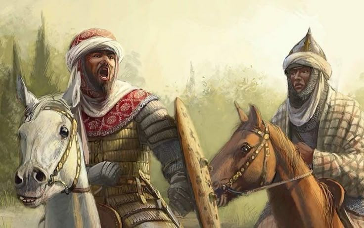Ein Wendepunkt in der Ausbreitung des Islam. Der Sieg bei Jarmuk ebnete der Armee der Raschidun den Weg, auf Damaskus vorzurücken und ihre Macht im Levante-Gebiet zu festigen. Foto: Pinterest. Bước ngoặt mở rộng Hồi giáo. Chiến thắng tại Yarmouk mở đường cho quân Rashidun tiến vào Damascus và củng cố quyền lực ở vùng Levant. Ảnh: Pinterest.