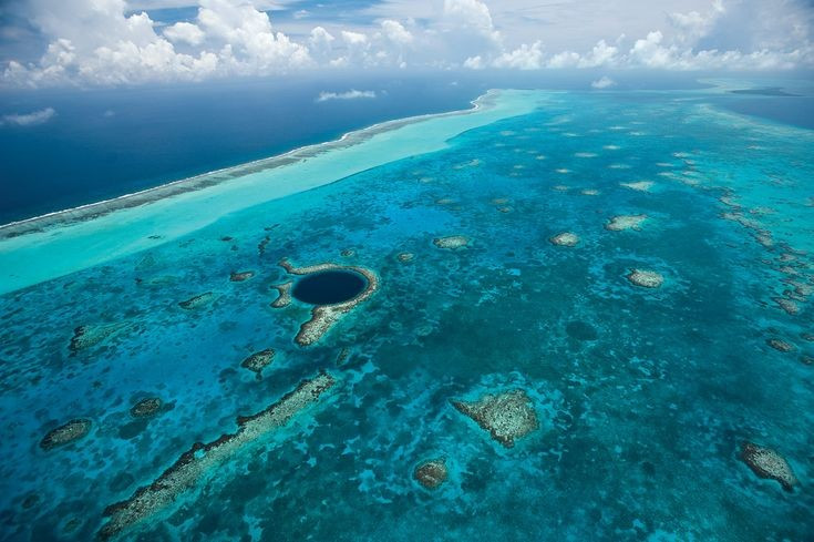 This is the second largest coral reef in the world. Second only to the Great Barrier Reef in Australia, the Belize reef stretches more than 300 km along the country's coastline. Photo: Pinterest. Đây là rạn san hô lớn thứ hai thế giới. Chỉ đứng sau rạn san hô Great Barrier ở Úc, rạn san hô Belize trải dài hơn 300 km dọc theo bờ biển quốc gia này. Ảnh: Pinterest.
