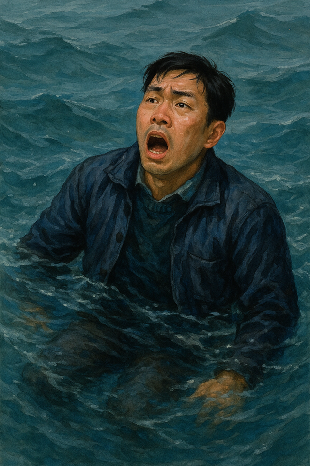 Khi rơi xuống nước, dù quần áo đã ướt cũng đừng cởi ra (Ảnh minh hoạ bởi AI) Khi rơi xuống nước, dù quần áo đã ướt cũng đừng cởi ra (Ảnh minh hoạ bởi AI)