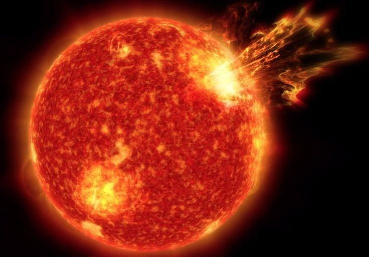 太陽表面での強力な爆発によって引き起こされる太陽嵐は、予測が非常に難しいことで知られています。航空、通信、電力網に混乱をきたし、宇宙空間にいる衛星や宇宙飛行士の安全を脅かす可能性があります。写真:Pinterest Các cơn bão Mặt Trời, vốn phát sinh từ những vụ bùng phát mạnh trên bề mặt ngôi sao này, thường rất khó dự đoán. Chúng có thể làm gián đoạn các hoạt động hàng không, hệ thống thông tin, mạng lưới điện, đồng thời đe dọa tới sự an toàn của vệ tinh và phi hành gia đang hoạt động ngoài không gian. Ảnh: Pinterest.