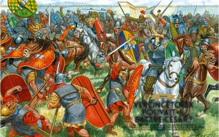 1. Đây là thất bại hiếm hoi của Julius Caesar. Trong suốt chiến dịch ở xứ Gaul, Gergovia là trận đánh hiếm hoi mà Caesar không chỉ thất bại mà còn buộc phải rút lui. Ảnh: Pinterest. 1. Đây là thất bại hiếm hoi của Julius Caesar. Trong suốt chiến dịch ở xứ Gaul, Gergovia là trận đánh hiếm hoi mà Caesar không chỉ thất bại mà còn buộc phải rút lui. Ảnh: Pinterest.