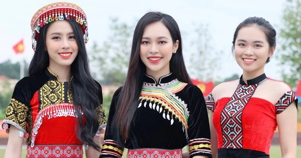 Á hậu Thùy Linh, Ngọc Hằng khoe sắc với trang phục thổ cẩm Tây Bắc