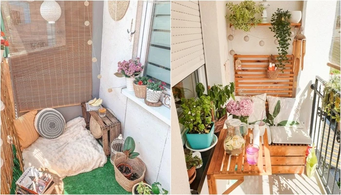 Hô biến ban công nhỏ hẹp thành nơi nghỉ ngơi đẹp mỹ mãn