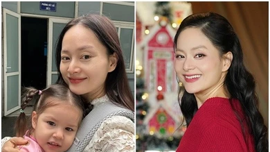 Lan Phương địu con đến tòa nhận giấy hoãn phúc thẩm vụ ly hôn