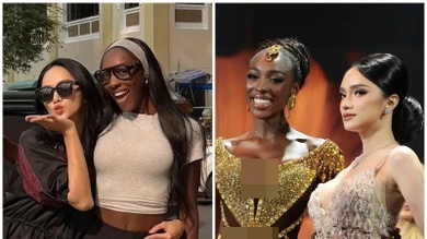 Hoa hậu Olivia Yace thân thiết với Hương Giang khi đến Việt Nam