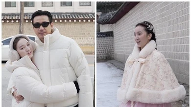 Diễn viên Ngọc Thuận tình tứ bên vợ khi du lịch Hàn Quốc