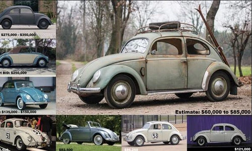 Điểm mặt xe Volkswagen Beetle cổ đắt nhất hành tinh