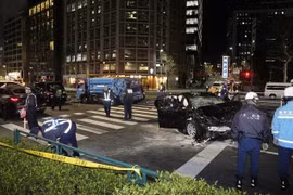 Hiện trường vụ tai nạn giao thông liên hoàn ở Nhật Bản