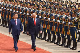 Hình ảnh lễ đón trọng thể Tổng thống Trump tại Trung Quốc