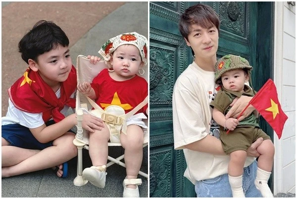 Ảnh 'đốn tim' của những 'mầm non yêu nước' trong showbiz Việt