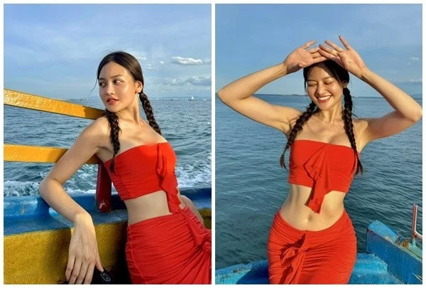 Diễn viên Thùy Anh khoe dáng cực phẩm với trang phục táo bạo