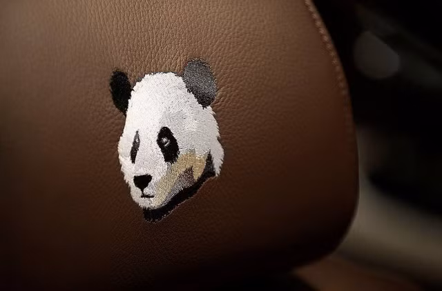 Họa tiết đầu gấu trúc trên ghế ngồi của Ghost Panda.