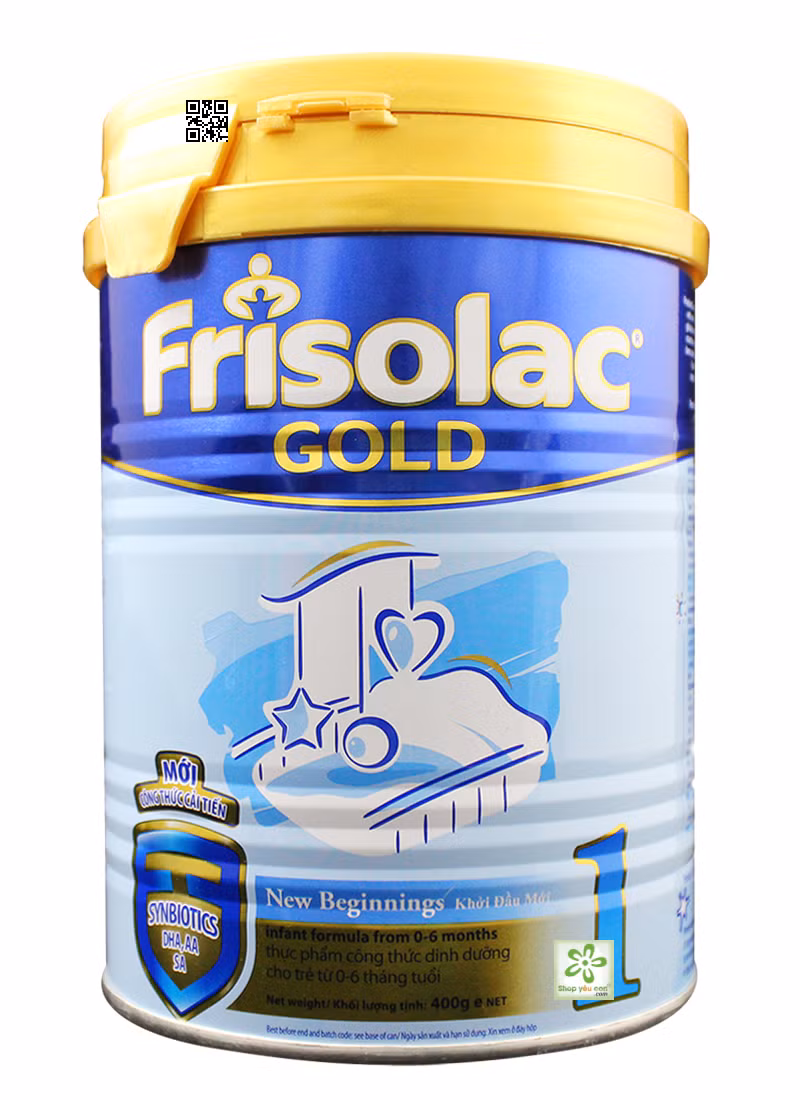 Được biết, 25 nhãn sữa áp giá trần chiếm trên 60% thị phần sữa dành cho trẻ em dưới 6 tuổi. Trong ảnh là loại sữa IMP Frisolac Gold 1 loại 400 g có giá trần 196.000 đồng/hộp, loại 900 g có giá trần 406.000 đồng/hộp.