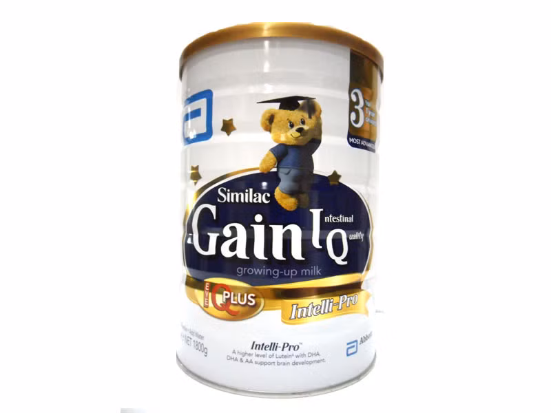 Nhãn sữa Similac GainPlus IQ loại 900 g và 1,7 kg (với Intelli-Pro) có giá trần lần lượt là 405 - 692.000 đồng/hộp.