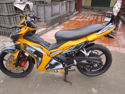 Nhìn tổng thể, Exciter sau khi độ thu hút sự chú ý với màu sơn vàng chóe, bắt mắt. Chiếc xe trở nên chắc chắn, mạnh mẽ và đậm cá tính hơn với dàn đồ chơi đẳng cấp của dân chơi Hải Phòng.