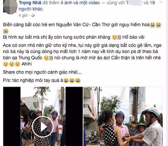 Giằng co trên đường, dân mạng chụp ảnh rồi loan tin bắt cóc Giang co tren duong, dan mang chup anh roi loan tin bat coc