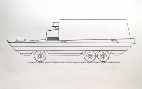 Hình vẽ thiết kế chiếc xe chở thi hài Bác.