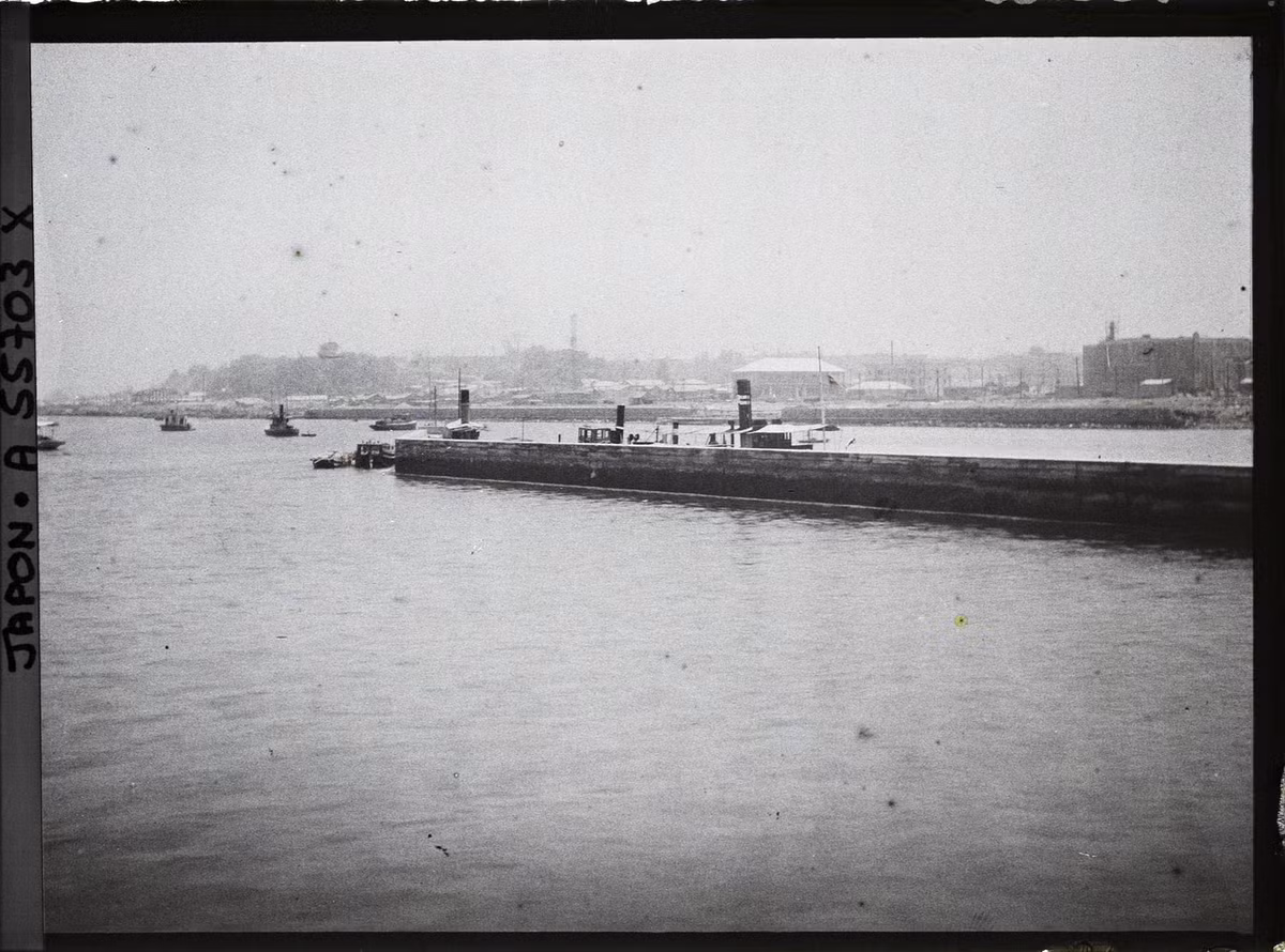 Quang cảnh ở khu vực cảng Yokohama.