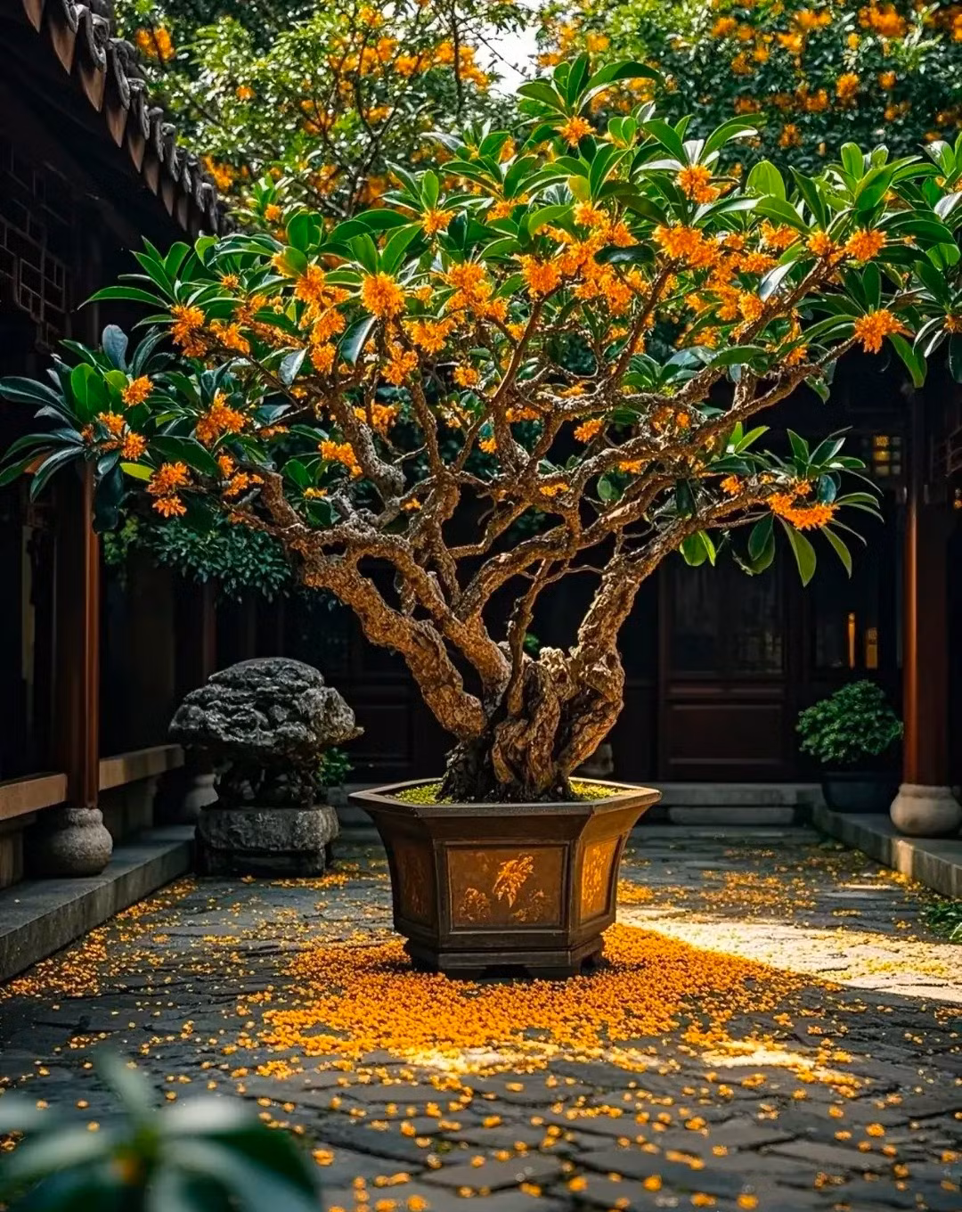 2. Cây mộc hương: Cây mộc hương từ xa xưa đã là biểu tượng của sự cao quý, sang trọng và giàu có. Hoa của nó nhỏ nhắn, tinh tế và có mùi thơm nồng nàn, được so sánh với các nàng tiên. Ảnh minh họa Toutiao 