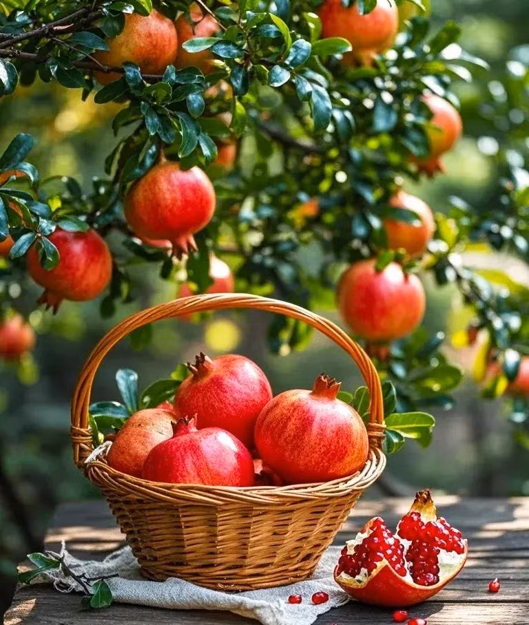  Theo phong thủy, trồng cây lựu ở trước nhà mang ý nghĩa cầu chúc cho gia đình ngày một giàu sang sung túc, hạnh phúc, bình an. Quả lựu còn có ý nghĩa đặc biệt tốt lành, tức là có nhiều con, nhiều cháu, nhiều phước lành. Ảnh minh họa Toutiao 
