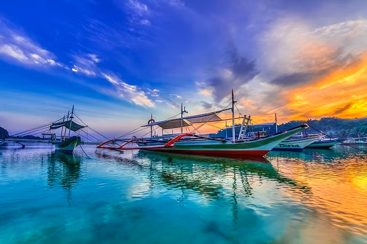 Bình minh xanh trên đảo El Nido thuộc tỉnh Palawan, Philippines.