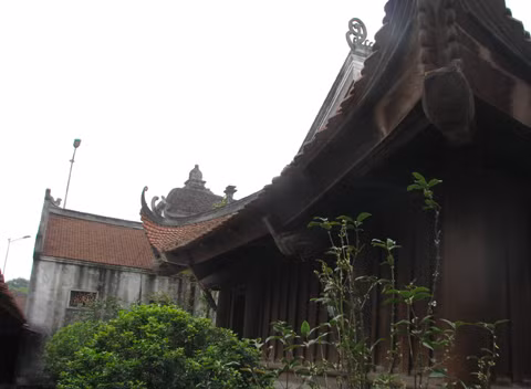 Kiến trúc chùa Dâu tuân theo lối cổ truyền là "nội công ngoại quốc" với bốn dãy nhà liên thông hình chữ nhật bao quanh lấy 3 tòa chính là Tiền đường, Thiêu hương và Thượng điện nằm ngang.