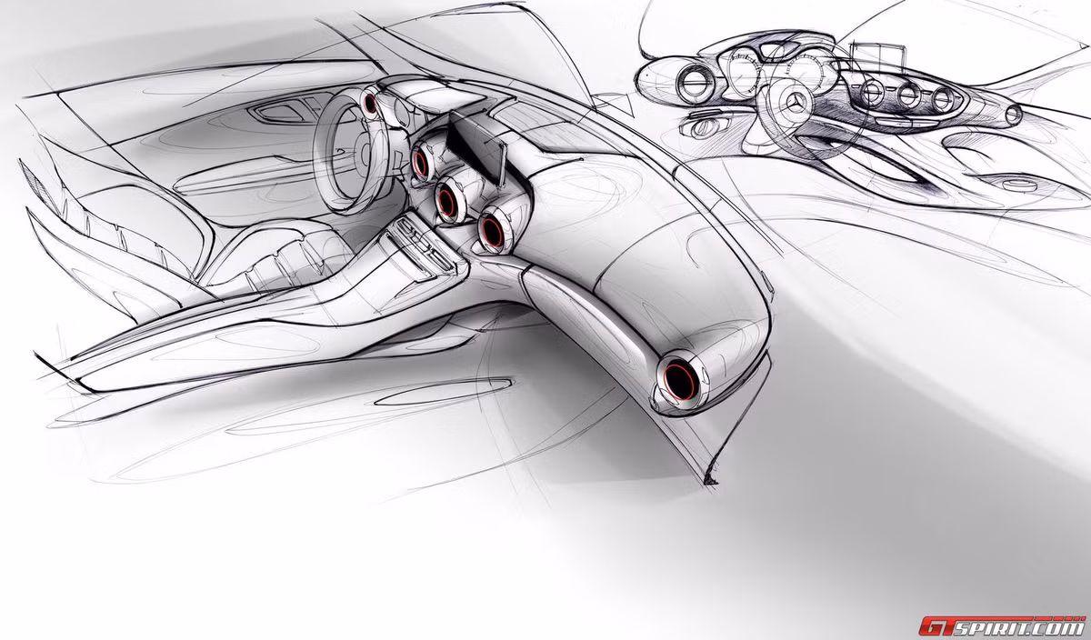 Nội thất bên trong Mercedes-Benz AMG GT Uncovered 2015.