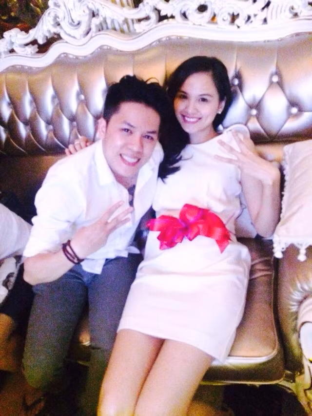 Diễm Hương và bạn trai Quang Huy.