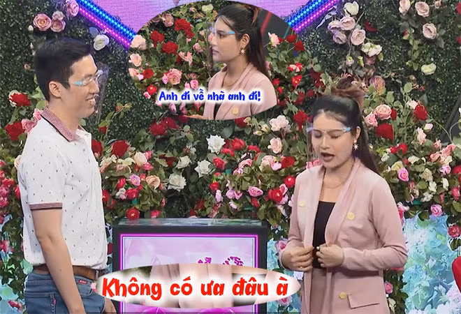 Trước sự gợi ý của ông mai, cô gái quê Vĩnh Long còn thể hiện sự cộc của mình qua câu nói vô cùng đáng yêu: “Anh đi về nhà anh đi! Không có ưa đâu à” khiến cả trường quay vô cùng thích thú.
