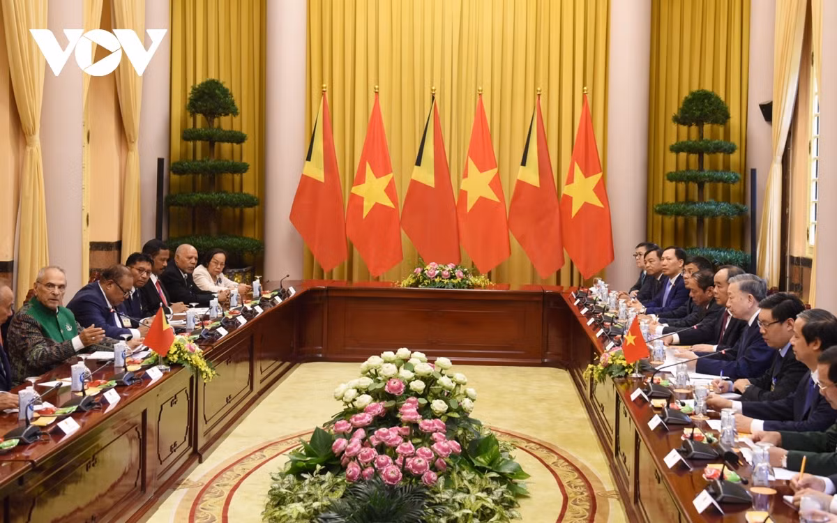 Hội đàm giữa đoàn đại biểu cấp cao hai nước Việt Nam – Timor Leste.