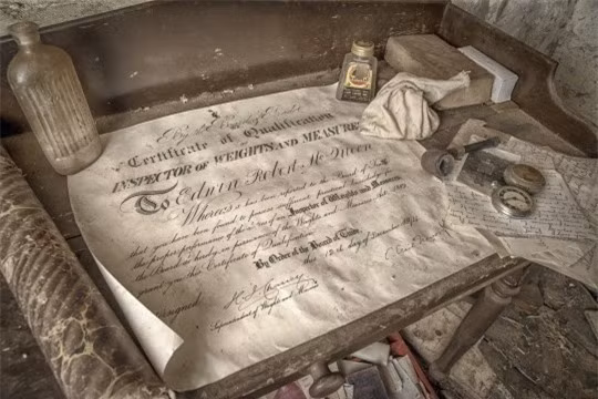  Nhiếp ảnh gia Rebecca, sở hữu trang Abandoned NI, đã tìm thấy vô số điều kỳ diệu trong căn nhà, như một tờ giấy mời có thể đã có từ những năm 1811. (Nguồn: metro.co.uk) 