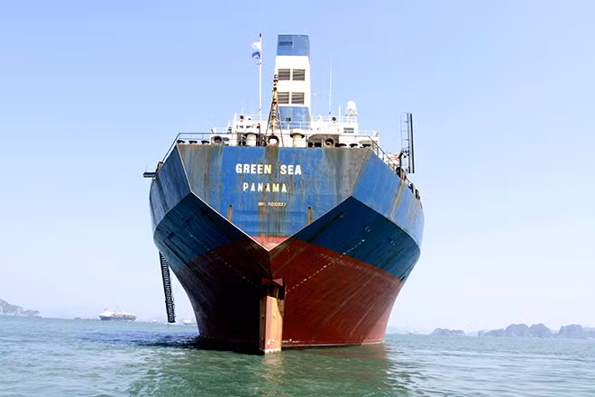 Green Sea là tàu hàng rời thuộc dạng siêu trường, siêu trọng có tuổi đời trên 30 năm (vẫn treo cờ Panama vì không thể đăng kiểm tại Việt Nam do quá niên hạn) và đang gần mục nát theo thời gian.
