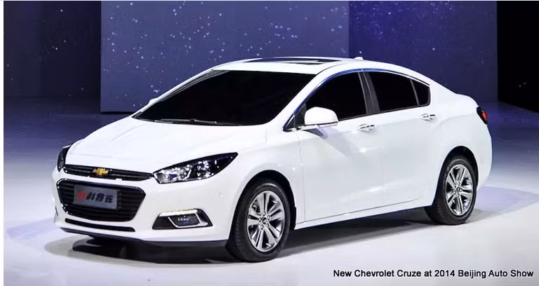 Dòng Chevrolet Cruze tại triển lãm Bắc Kinh.