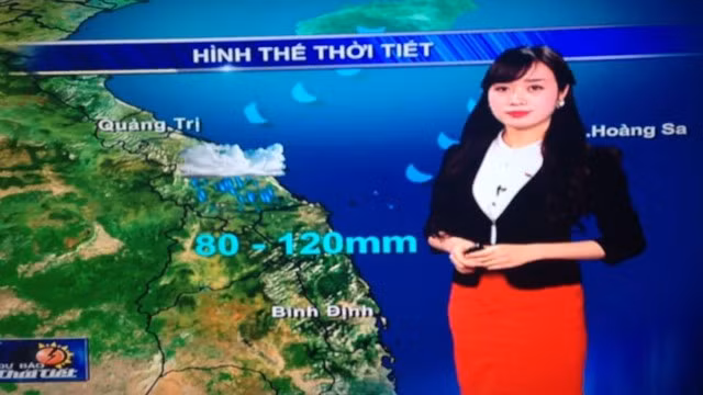 Cô "Phương thời tiết" là biệt danh khá nổi tiếng của Lan Phương, nữ MC xinh đẹp của chương trình dự báo thời tiết.