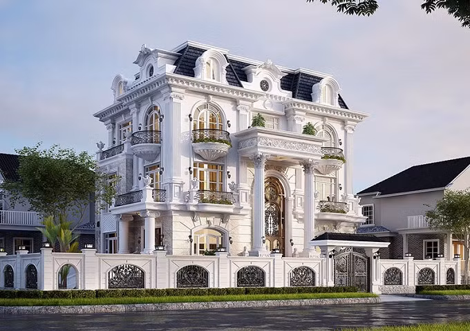 Cuộc sống thượng lưu trong những biệt thự tân cổ điển 3 tầng kiểu Pháp ảnh 1