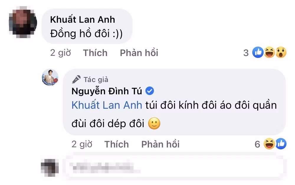 Đình Tú đáp trả khi bị soi đeo đồng hồ đôi với Huyền Lizzie. Nhìn qua có thể thấy hai chiếc khá giống nhau.
