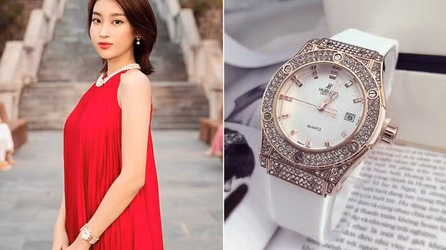 Đến nay, tổng giá trị BST đồng hồ của Đỗ Mỹ Linh ước chừng gần 10 tỷ đồng với hàng loạt mẫu mã toàn thương hiệu nổi tiếng, giá rẻ nhất cũng hàng trăm triệu. Xuất hiện tại một sự kiện, người đẹp gây chú ý khi đeo chiếc đồng hồ Hublot Pave Diamond Size 38 mm, có giá bán khoảng 20.000 USD - khoảng 465 triệu đồng.