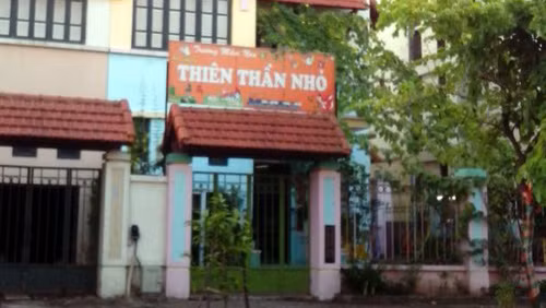Trường mầm non nơi cháu Hương được bố mẹ mang tới gửi.