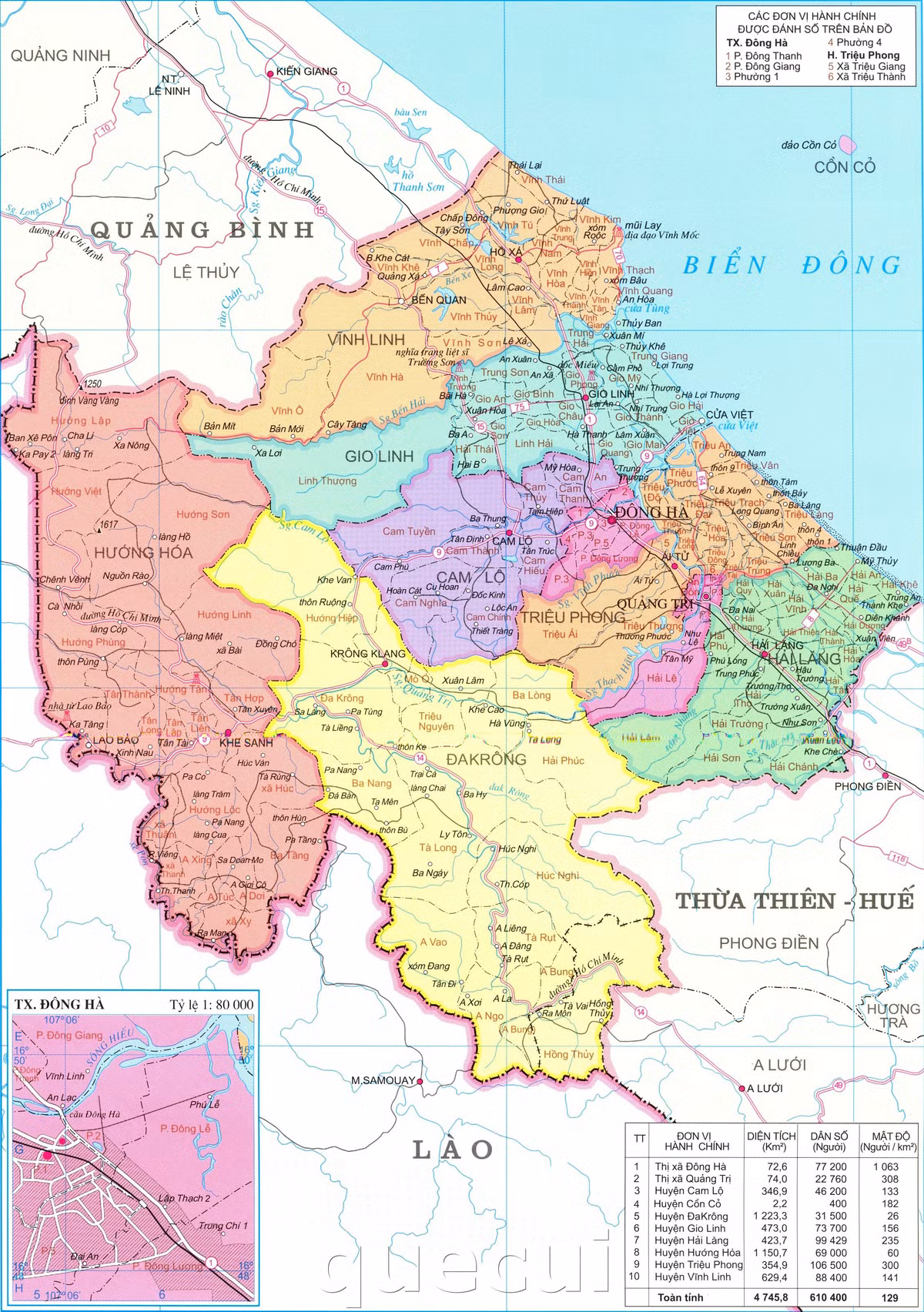 Dân số toàn tỉnh Quảng Trị là 632.375 người (theo điều tra dân số ngày 1/4/2019)